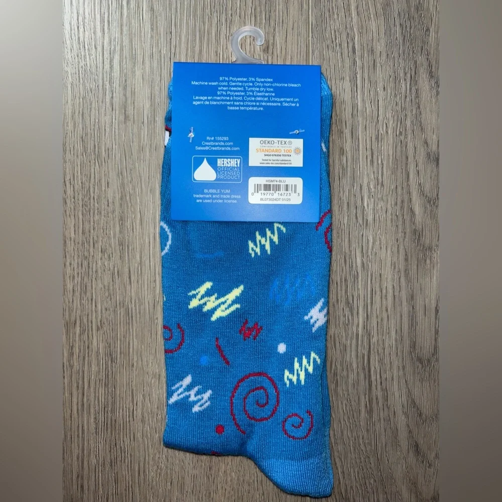 BUBBLE YUM NOVELTY CREW SOCKS NWT MEN’S SHOE SIZE 6-12